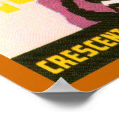 Crescent Tumeric Label (border) Poster (Ecke)