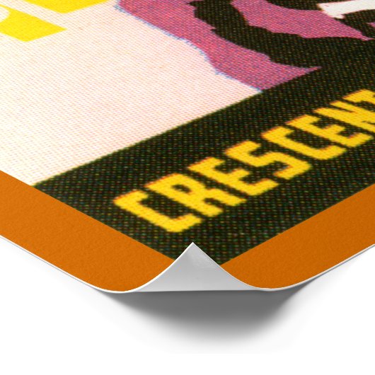 Crescent Tumeric Label (border) Poster (Ecke)