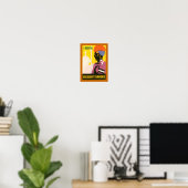 Crescent Tumeric Label (border) Poster (Heimbüro)