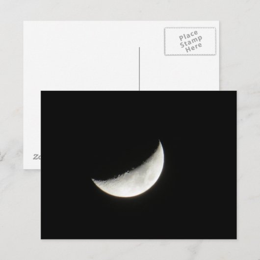 Crescent Waxing Moon Postkarte (Vorne/Hinten)