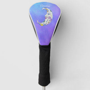 Crescent White Moon Hübsche Gesichter farbige Form Golf Headcover