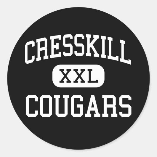 Cresskill - Cougars - High - Cresskill New Jersey Runder Aufkleber (Vorderseite)