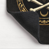 Crest-Mauspad | Dark Academia Lily & Bones Mousepad (Ecke)