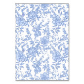 Crest-Monogramm Delft Blau Florales Schriftbild Tischnummer (Rückseite)
