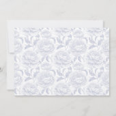 Crest-Monogramm Staubblau Schriftfoto Save The Date (Rückseite)