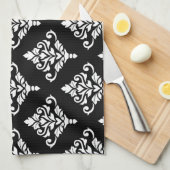 Cresta Damask Muster (B) weiß Handtuch (Viertel Falte)