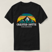 Crested Butte CO Berg Retro Wandern T-Shirt (Design vorne)