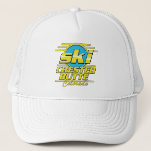 Crested Butte Colorado 80er Ski-Logo Truckerkappe