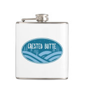 Crested Butte Colorado Außenbereich Flachmann (Vorderseite)