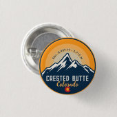 Crested Butte Colorado Berge Wandern Button (Vorne & Hinten)