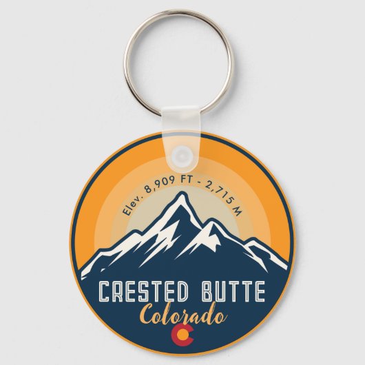 Crested Butte Colorado Berge Wandern Schlüsselanhänger (Rückseite)