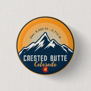Crested Butte Colorado Berge Wandern Sonnenunterga Button