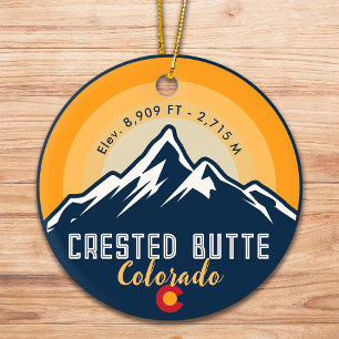 Crested Butte Colorado Berge Wandern Sonnenunterga Keramik Ornament
