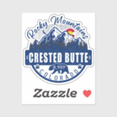 Crested Butte Colorado - Camping Skifahren Souveni Aufkleber (Blatt)
