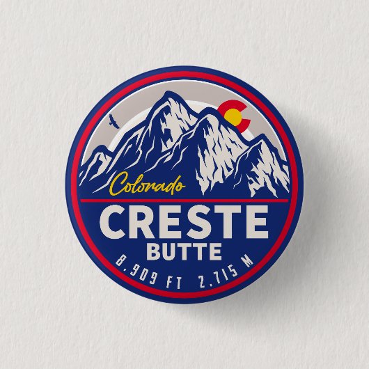 Crested Butte Colorado - Camping Wandern Button (Vorderseite)