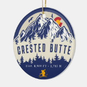 Crested Butte Colorado Flag Berg Souvenir Keramik Ornament (Links)