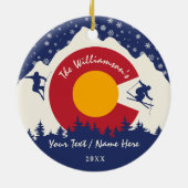 Crested Butte Colorado Flag Berg Souvenir Keramik Ornament (Hinten)