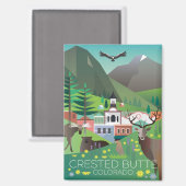Crested Butte, Colorado Kühlschrank Magnet (Vorderseite/Rückseite)