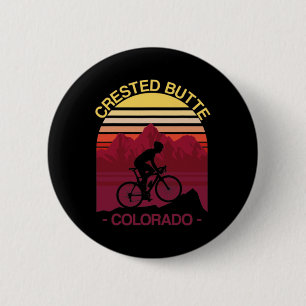 Crested Butte Colorado Mountainbike-Fahren Radfahr Button