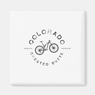 Crested Butte Colorado Mountainbike-T-Shirt Magnet