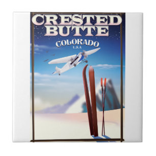Crested Butte Colorado Reiseplakat Fliese