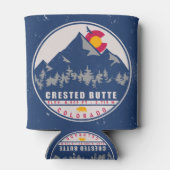 Crested Butte Colorado Retro Souvenirs Dosenkühler (Rückseite)