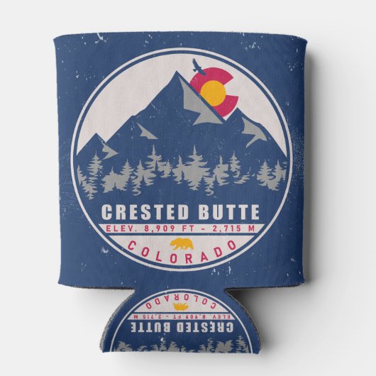 Crested Butte Colorado Retro Souvenirs Dosenkühler (Rückseite)