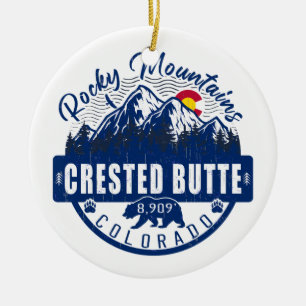 Crested Butte Colorado - Retro Souvenirs Keramik Ornament
