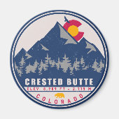 Crested Butte Colorado Retro Souvenirs Magnet (Vorne)