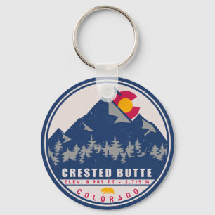 Crested Butte Colorado Retro Souvenirs Schlüsselanhänger