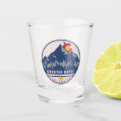 Crested Butte Colorado Retro Souvenirs Schnapsglas (Vorderseite)