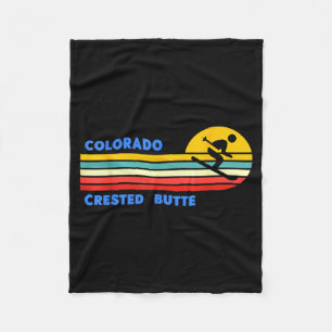 Crested Butte Colorado Skifahren Skifahrer Ski Ret Fleecedecke