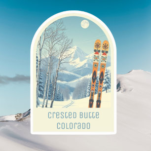 Crested Butte Colorado Skigebiet Souvenir Aufkleber