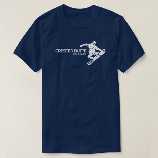 Crested Butte Colorado Snowboarder T-Shirt (Design vorne)