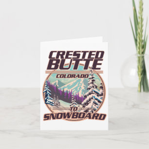 Crested Butte Colorado Snowboarding Logo Einladung