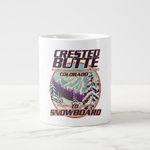 Crested Butte Colorado Snowboarding Logo Jumbo-Tasse