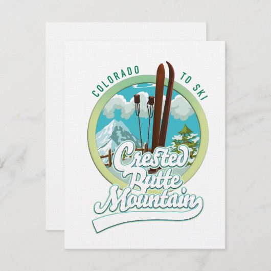 Crested Butte Mountain Colorado Logo (Vorne/Hinten)