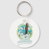 Crested Butte Mountain Colorado Ski Logo Trucker H Schlüsselanhänger (Rückseite)