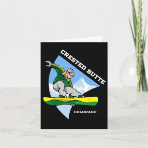 Crested Butte Mountain Colorado Snowboarden Karte