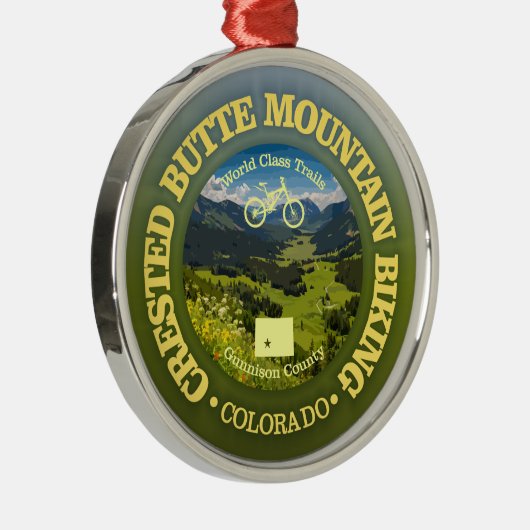 Crested Butte (MTB C) Ornament Aus Metall (Rechts)