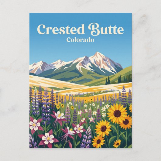 Crested Butte USA Postkarte (Vorderseite)