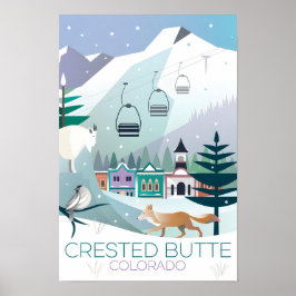 Crested Butte Winterdruck Poster