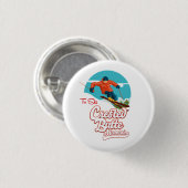 Crested Butte zum Skifahren Button (Vorne & Hinten)