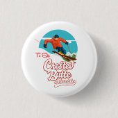 Crested Butte zum Skifahren Button (Vorderseite)