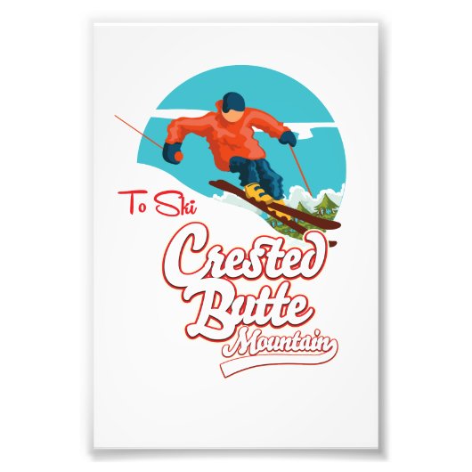 Crested Butte zum Skifahren Fotodruck (Vorne)