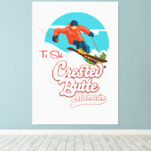 Crested Butte zum Skifahren Leinwanddruck (Insitu (Holzboden))