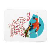 Crested Butte zum Skifahren Magnet (Horizontal)