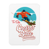 Crested Butte zum Skifahren Magnet (Vertikal)