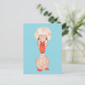 CRESTED DUCK FEIERTAGSPOSTKARTE (Stehend Vorderseite)