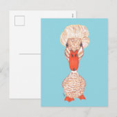 CRESTED DUCK FEIERTAGSPOSTKARTE (Vorne/Hinten)